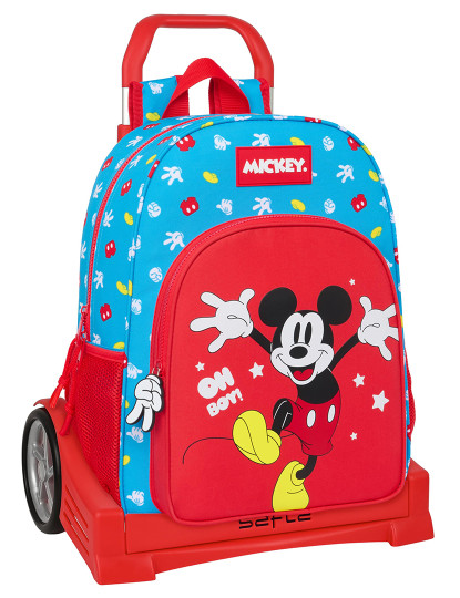 imagem de Mochila escolar com rodas Mickey Mouse Clubhouse Fantastic Azul Vermelho 33 x 42 x 14 cm1