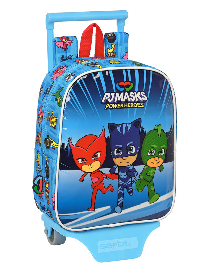 imagem de Mochila escolar com rodas PJ Masks Azul 22 x 27 x 10 cm1