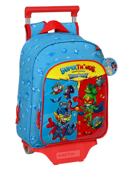 imagem de Mochila escolar com rodas SuperThings Rescue force 27 x 33 x 10 cm Azul1