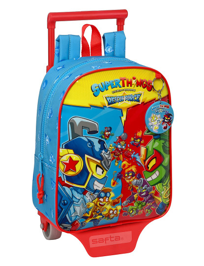 imagem de Mochila escolar com rodas SuperThings Rescue force Azul 22 x 27 x 10 cm1