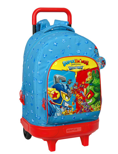 imagem de Mochila escolar com rodas SuperThings Rescue force 33 x 45 x 22 cm Azul1