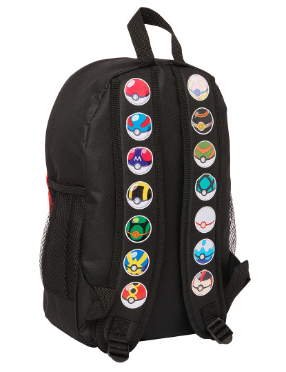 imagem de Mochila Escolar Pokémon Preto Vermelho 28 x 40 x 12 cm2