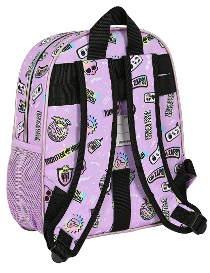 imagem de Mochila escolar Monster High Best boos Lilás 28 x 34 x 10 cm3