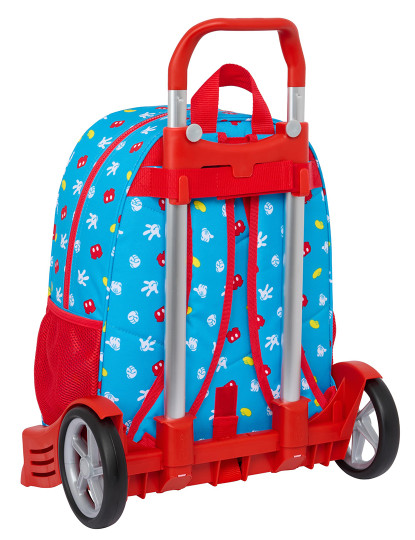 imagem de Mochila escolar com rodas Mickey Mouse Clubhouse Fantastic Azul Vermelho 33 x 42 x 14 cm3