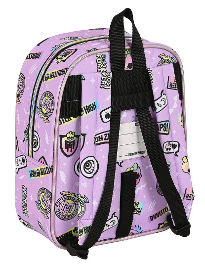 imagem de Mochila escolar Monster High Best boos Lilás 22 x 27 x 10 cm3