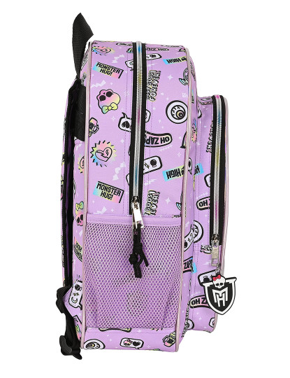 imagem de Mochila escolar Monster High Best boos Lilás 32 x 38 x 12 cm2