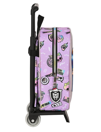 imagem de Mochila escolar com rodas Monster High Best boos Lilás 22 x 27 x 10 cm2