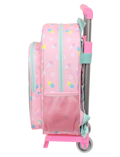 imagem de Mochila escolar com rodas Peppa Pig Sorvete Rosa Menta 26 x 34 x 11 cm2