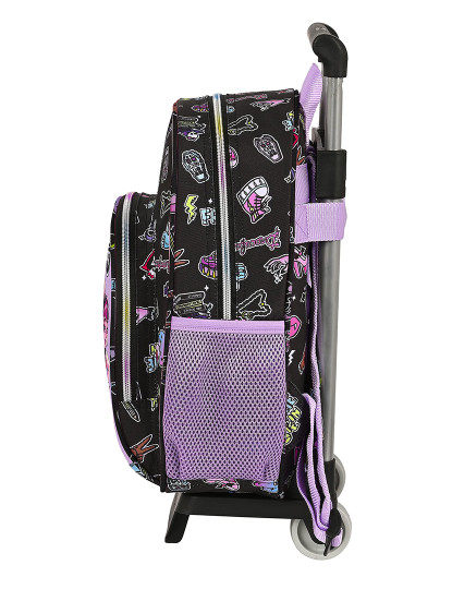 imagem de Mochila escolar com rodas Monster High Creep preta 28 x 34 x 10 cm2