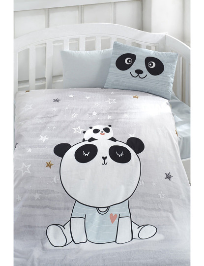 imagem de Conjunto de roupa de cama de algodão Panda para bebês/crianças1