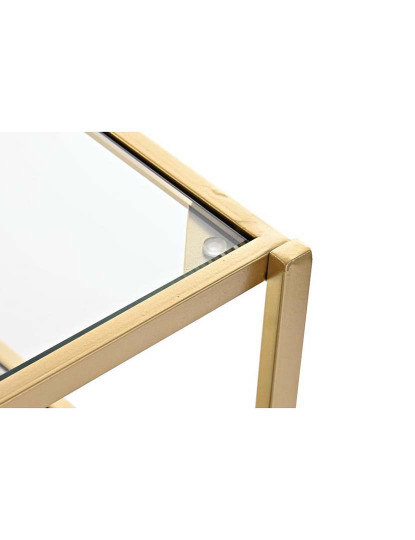 imagem de Consola Metal Espelho Mate Dourado 3