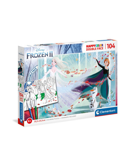 imagem de Puzzle 104pcs 33.5x23.5cm P/ Colorir FROZEN 2 CLEMENTONI    1