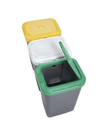imagem de Caixote de Lixo para Reciclagem Tontarelli Plástico Cinzento 2