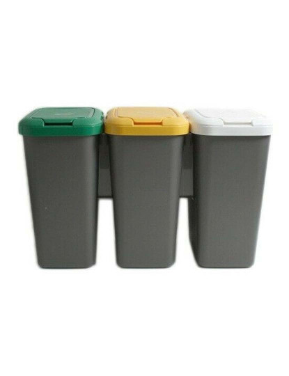 imagem de Caixote de Lixo para Reciclagem Tontarelli Plástico Cinzento 9