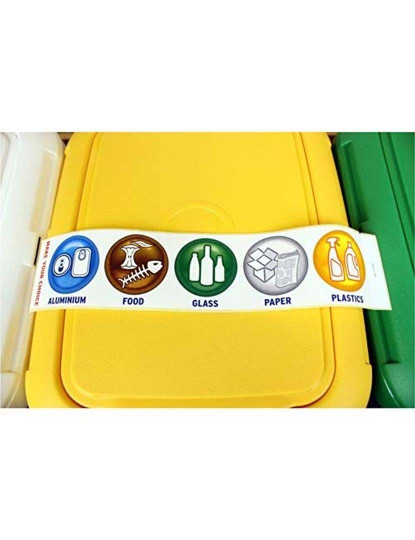 imagem de Caixote de Lixo para Reciclagem Tontarelli Plástico Cinzento 4