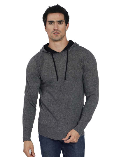 imagem de Sweatshirt Homem Cinza Escuro e Preto1