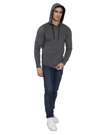 imagem de Sweatshirt Homem Cinza Escuro e Preto3