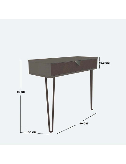 imagem de Consola Linea Cinza Escuro Castanho5