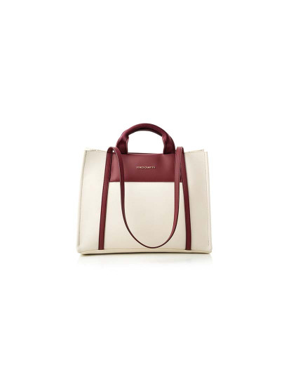 imagem de Mala Tote Umbria Creme e Vermelho2