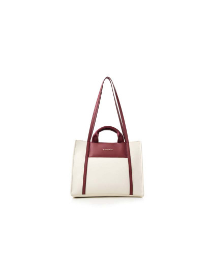 imagem de Mala Tote Umbria Creme e Vermelho4