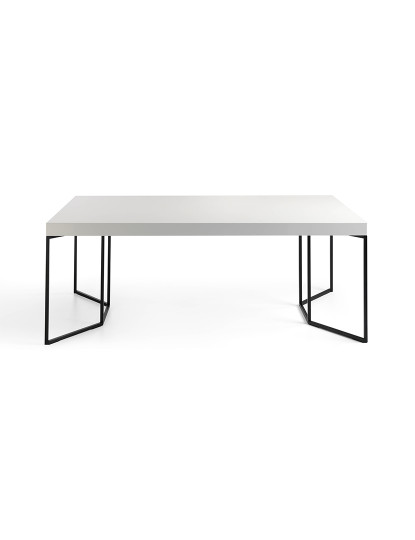 imagem de Mesa Neo Branco Brilhante e Preto2