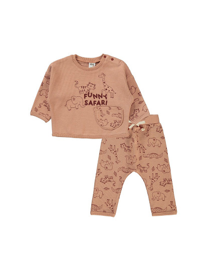 imagem de Conjunto Pijama Bebé (2 Peças) de Bebé Café com leite1