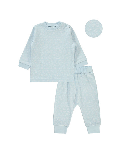 imagem de Conjunto Pijama Bebé (3 Peças) de Bebé Azul Gelo1