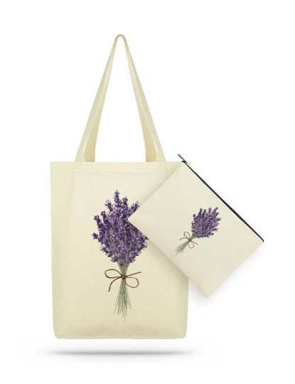 imagem de Conjunto Mala Tote e Bolsa Senhora Creme1