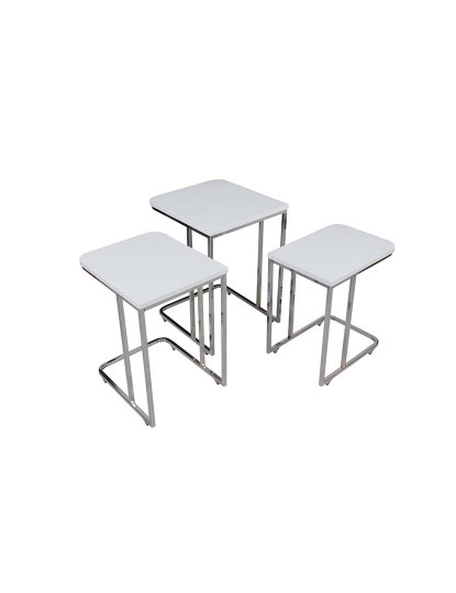 imagem de Mesa Aninhamento 3 peças Zigon Branco6