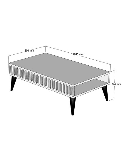 imagem de Mesa Apoio Walnut Branco4