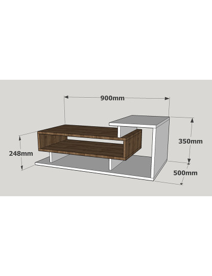 imagem de Mesa Apoio Branco e Nogueira2