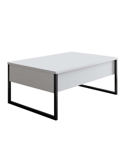 imagem de Mesa Centro Luxe Branco Preto4