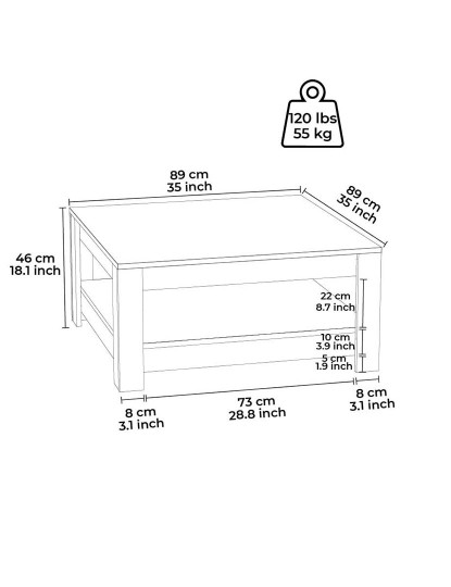 imagem de Mesa Centro Grado Cinza Escuro Oak7