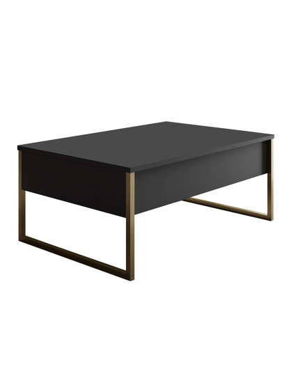 imagem de Mesa Centro Luxe Antracite Dourado4