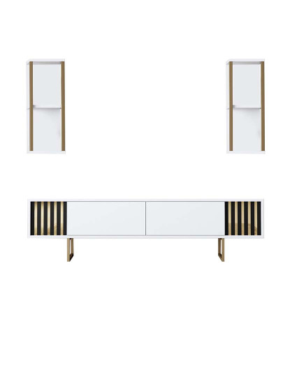 imagem de Combinação Living Room Furniture Dourado Line Branco Dourado8