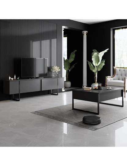 imagem de Mesa Centro Luxe Antracite Preto3