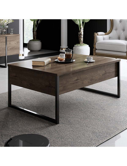 imagem de Mesa Centro Luxe Walnut Preto1