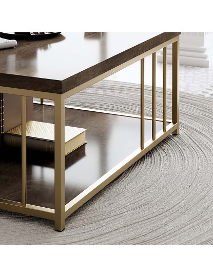 imagem de Mesa Centro Zenn Walnut Dourado4