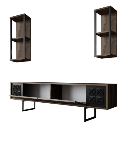 imagem de Combinação Living Room Furniture Preto Line Set Walnut Preto8