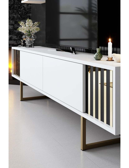 imagem de Combinação Living Room Furniture Dourado Line Branco Dourado6