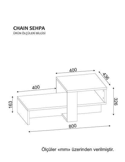 imagem de Mesa de Apoio Chain - Nogueira Branca3