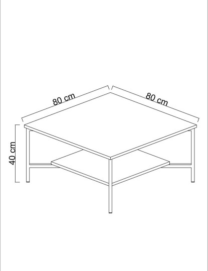 imagem de Mesa Centro Preto Line Walnut Preto4