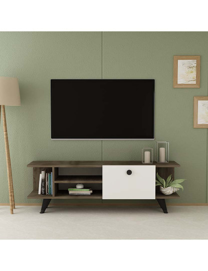 imagem de Móvel Tv dil Walnut Branco1