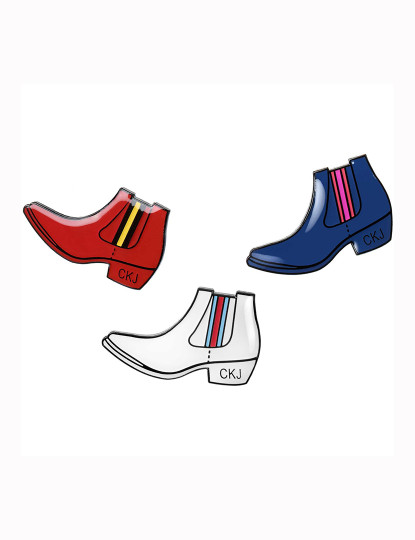 imagem de Conjunto 3 Pins Pins Set/3 Ckj Pins-Up Branco/Red/Azul Boot1