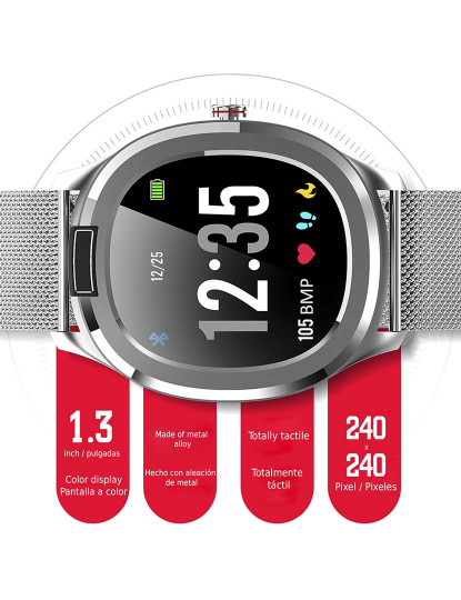 imagem de Smartwatch T01 com medicão de temperatura corporal tensão e O2 no sangue Preto 5