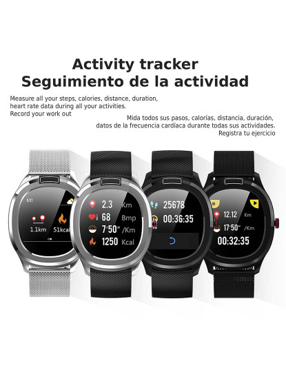 imagem de Smartwatch T01 com medicão de temperatura corporal tensão e O2 no sangue Preto 4