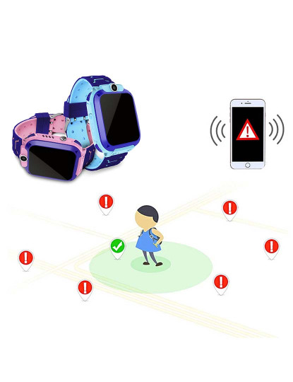 imagem grande de Smartwatch GPS localizador Q12 Rosa 5
