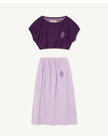 imagem de Vestido Horsfly Kids Logo Roxo1