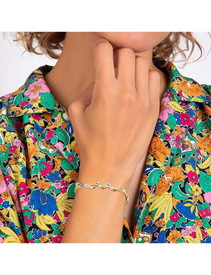 imagem de Pulseira De Aço Inoxidável Senhora Dourado2