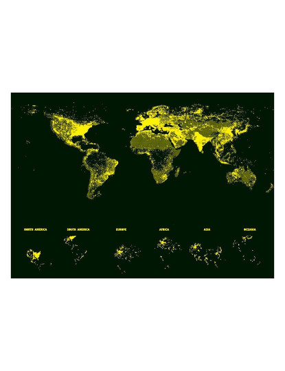 imagem de 1000 MAPA MUNDO FISICO NEON 167602